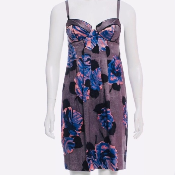 NWOT Rebecca Taylor Silk Bustier Dress - Picture 11 of 12